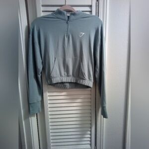 GymShark Size Small Cropped Lightweight 1/4 Zip Pullover